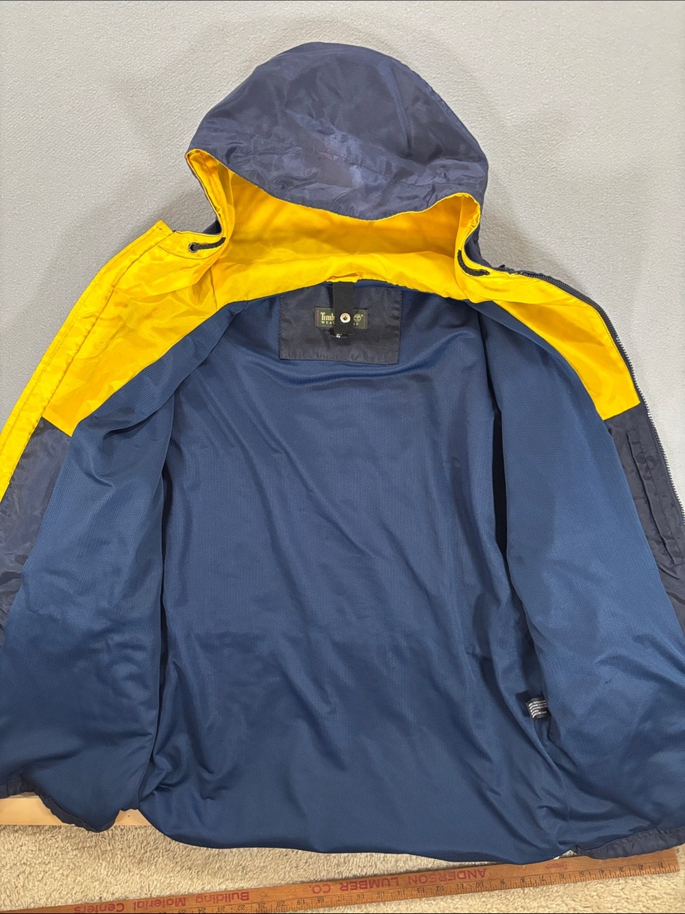 Timberland navy heavyweight outdoor windbreaker jacket M - Picture 11 of 15